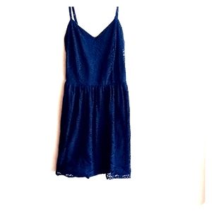Navy Blue Lace Dress